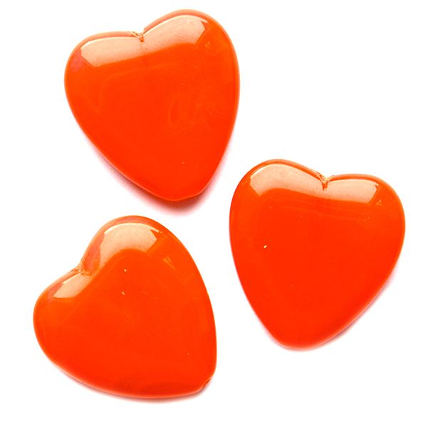 GL6709 Opaque Tangerine 22mm Heart