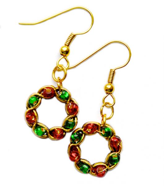 Gold wreath earrings
