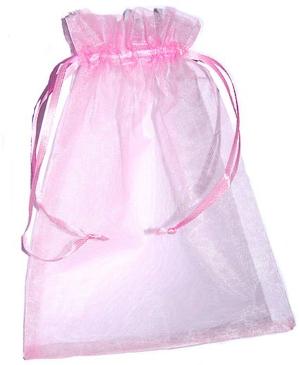 BG221 Large Pink Organza Gift Bag