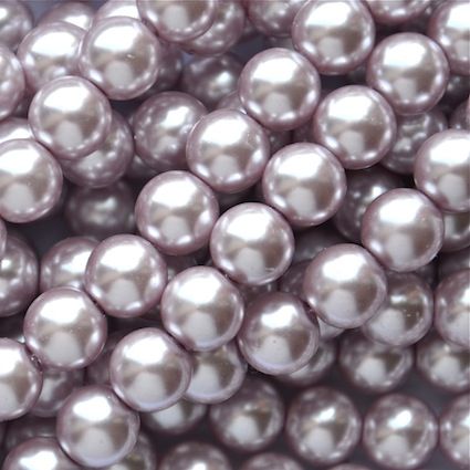 GP1005 10mm Pale Lilac Glass Pearls