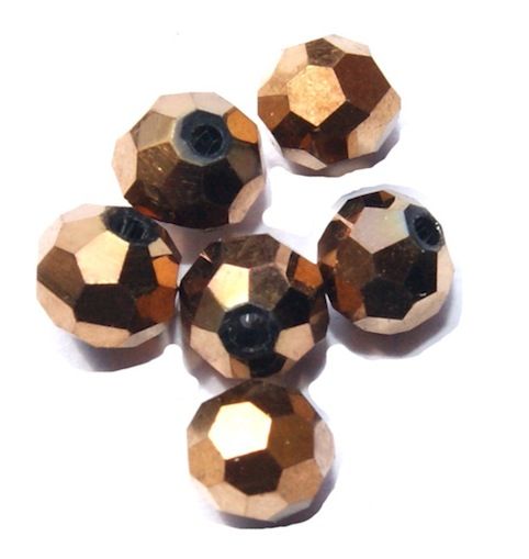 CCR419 4mm Full Bronze Cut Crystal Round