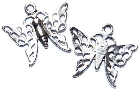 MB841 Silver Butterfly Charm