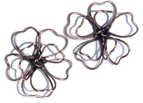 MB844 18mm Antique Copper Wire Flower