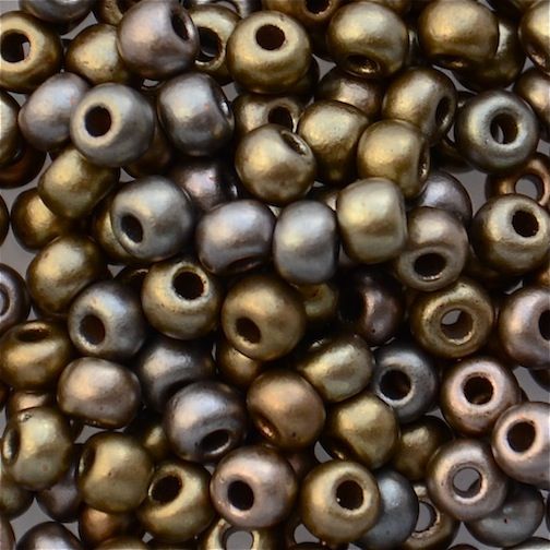 RC292 Met Old Gold/Bronze AB Size 6 Seed Beads