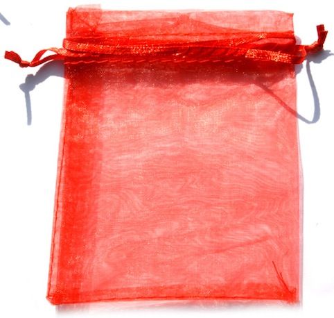 BG210 Red Organza Gift Bag