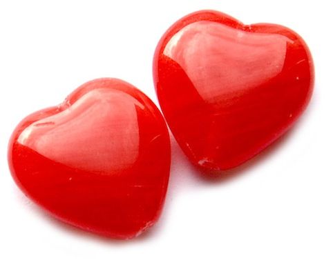 GL3345 Cherry Red Marl Heart