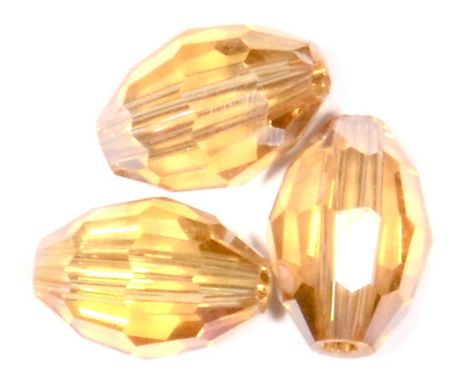CC1124 8x6mm Light Honey AB Faceted Oval