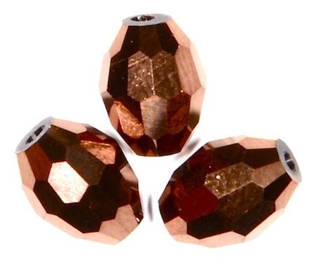CC1127 8x6mm Full Bronze Faceted Oval