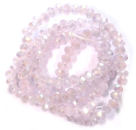 CC1195 3x1.5mm Pink Pearl Lustre Cut Crystal Rondelles