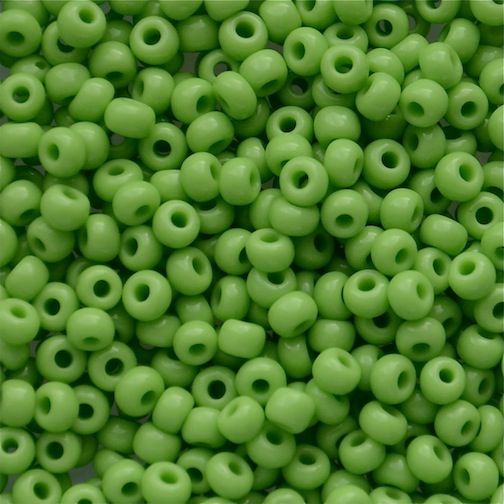 RC656 Op Chalk Pea Green Size 8 Seed Beads