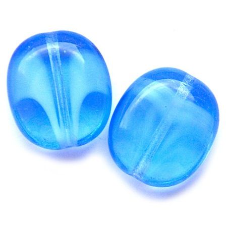 GL3974 14x12mm Blue Marbled Cushioned Oval