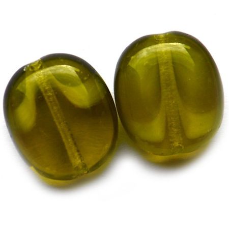 GL3977 14x12mm Olive Marbled Cushioned Oval
