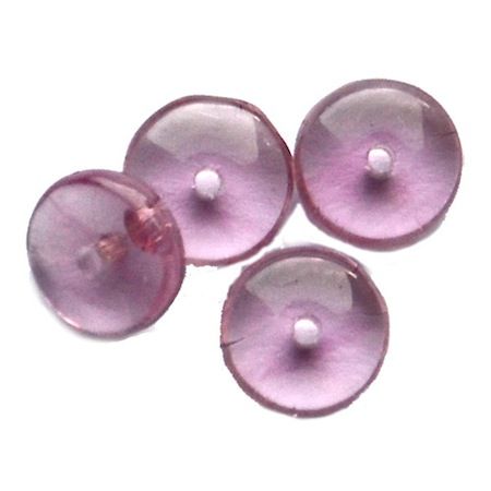 GL3998 6mm Clear Purple Centre Hole Disc