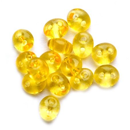 TW042 Transparent Yellow Twin Beads