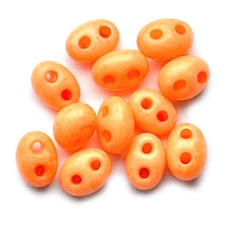 TW055 Opaque Orange Twin Beads