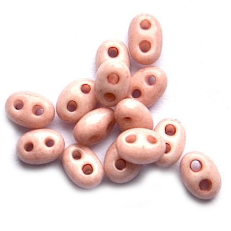 TW057 Opaque Old Rose Twin Beads