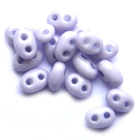 TW061 Opaque Pale Tanzanite Twin Beads