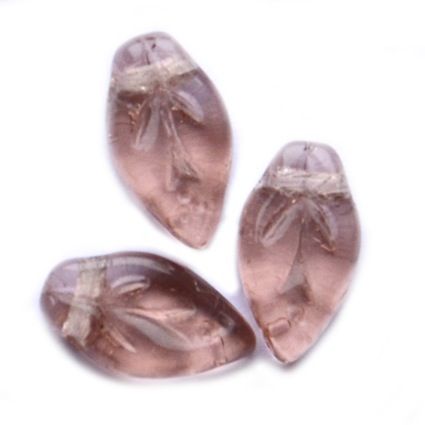GL4014 Minky Brown CH Leaf Bead