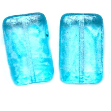 GL4033 20x12mm Turquoise Lustre Glass Oblong