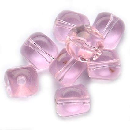 GL5021 8mm Rounded Pink Cube