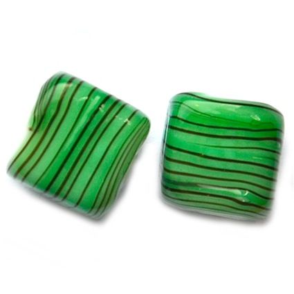 GL5049 12mm Stripy Emerald Cube