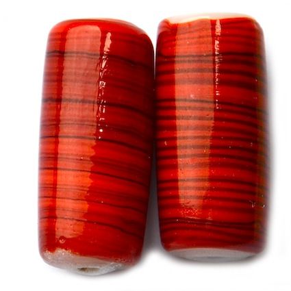 GL5054 22x10mm Stripy Red Tube