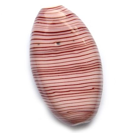 GL5066 28x18mm Stripy Pink/Lilac Flat Oval