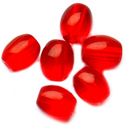 GL5340 8x6mm Red Glass Oval