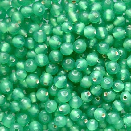 GL5463 4mm Round Emerald Bead