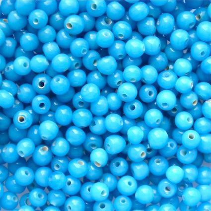 GL5465 4mm Round Turquoise Bead