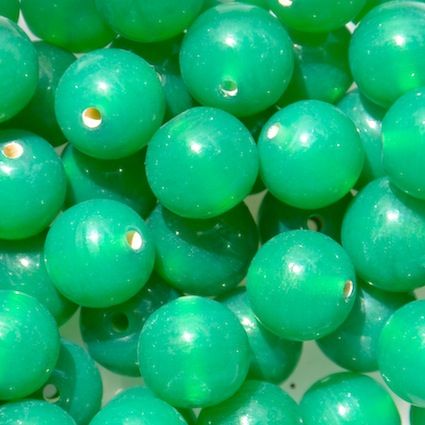GL5528 12mm Round Emerald Bead