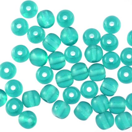 RG414 4mm Clear Teal Rounds