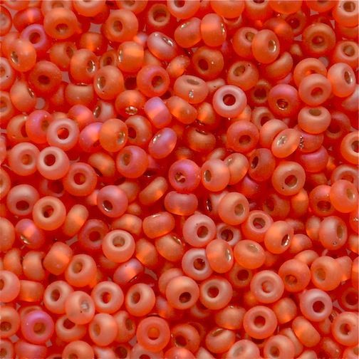 RC153 SL Frost Orange AB Size 8 Seed Beads