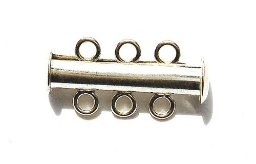 SS061 20x10mm 3 row Sterling Silver Clasp