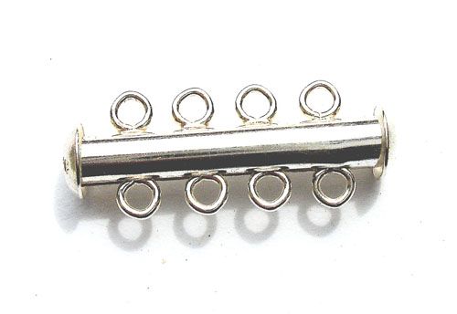 SS062 25x10mm 4 row Sterling Silver Clasp
