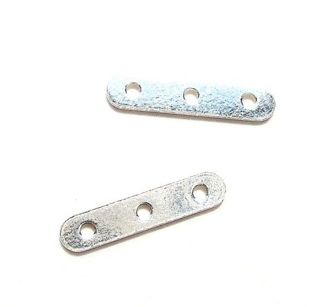 SS096 3 Strand 11x2mm Sterling Silver Spacer Bar