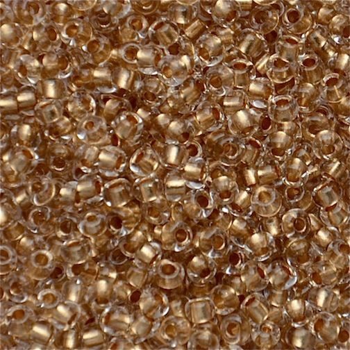 RC223 Gold Lined Crystal Size 10 Seed Beads