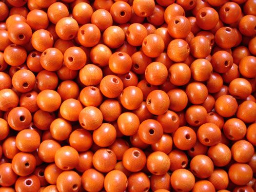 WD1006 10mm Orange Wooden Beads