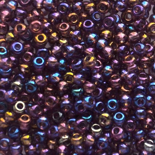 RC309 Trans Purple AB Size 8 Seed Beads
