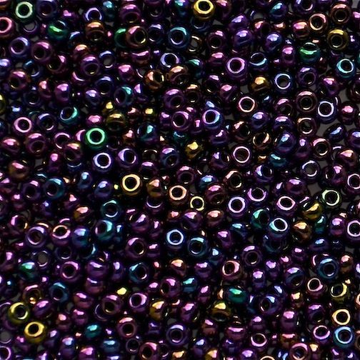 RC330 Op Purple Scarab Size 10 Seed Beads