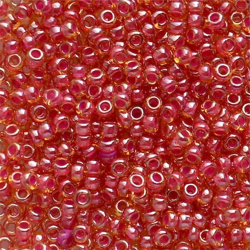 RC333 Pink Ld Pale Topaz Size 10 Seed Beads