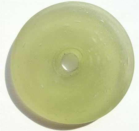 GL0025 40mm Frosted Lime Green Donut