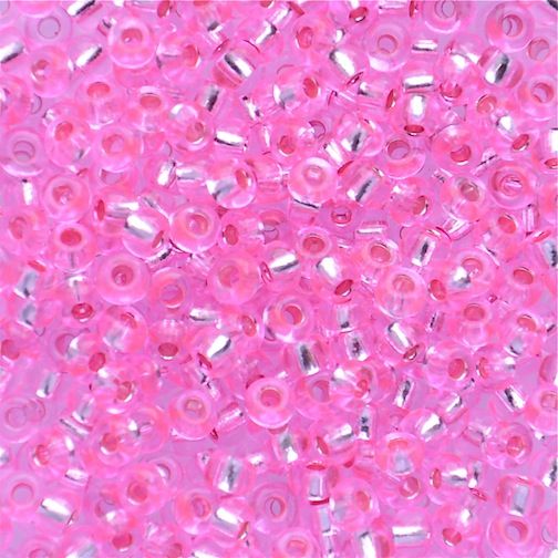 RC373 SL Bright Pink Size 8 Seed Beads