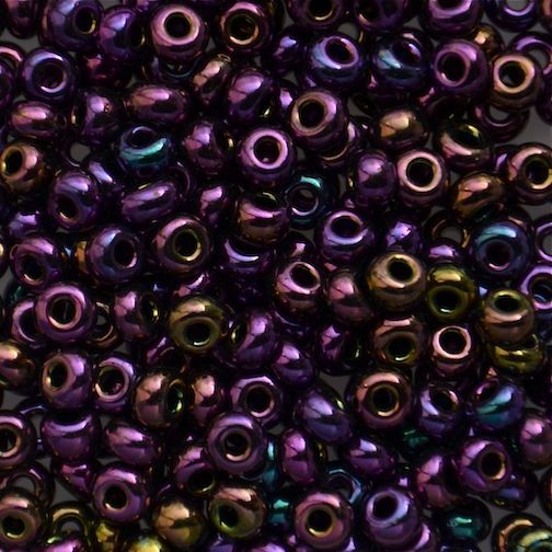RC399 Op Purple Scarab Size 6 Seed Beads