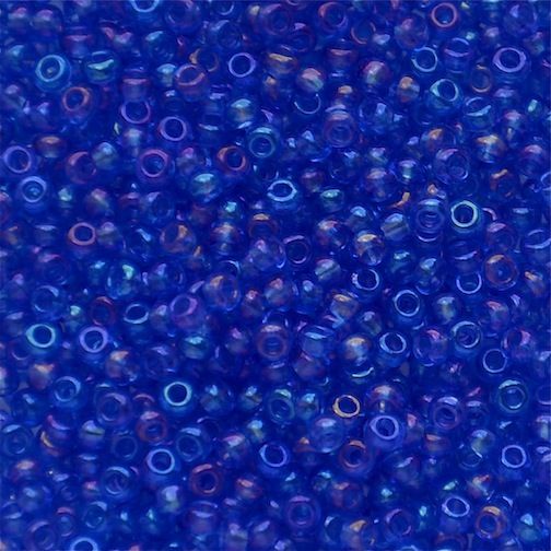 RC413 Trans Blue AB Size 10 Seed Beads