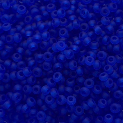 RC415 Frost Trans Blue Size 10 Seed Beads