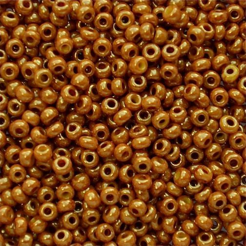 RC287 Op Lustre Mustard Size 10 Seed Beads