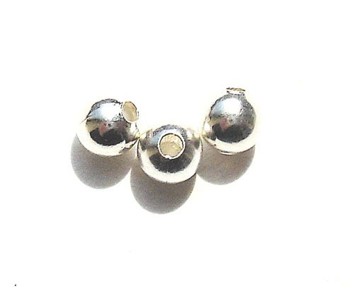 MB003 3mm Silver Round Metal Bead