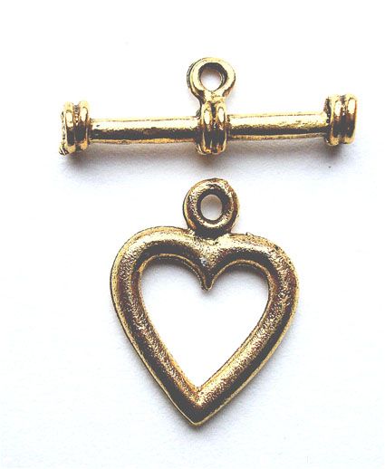 MB520G Gold Heart Toggle