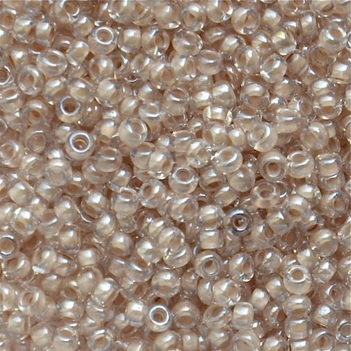 RC284 Beige Lined Crystal Size 10 Seed Beads